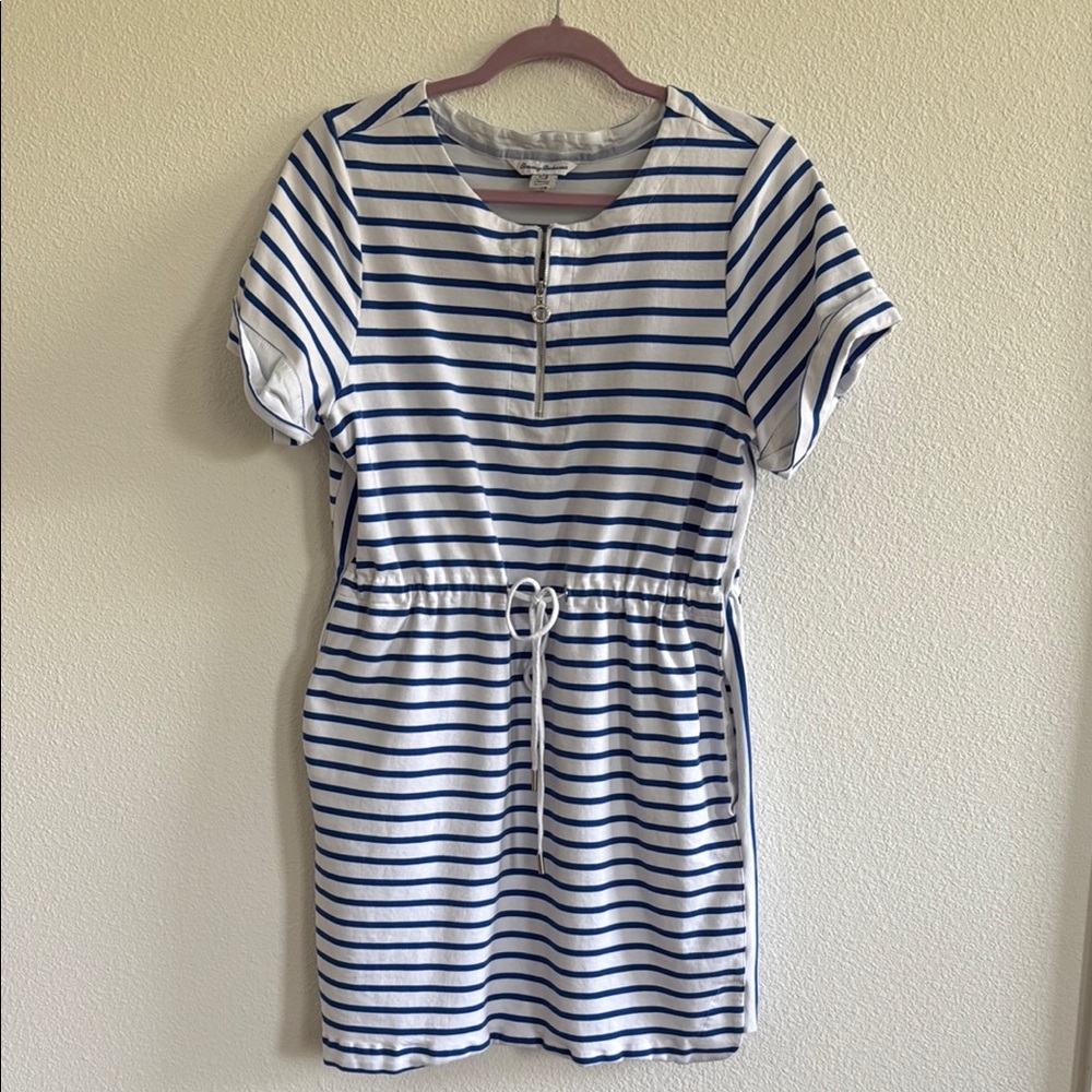 Tommy Bahama Blue and White Dolman Sleeve Mini Dress